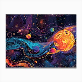 Newborn Star In A Colourful Universe Canvas Print