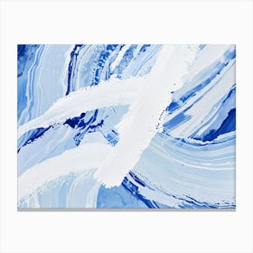 Abstract Blue And White Canvas Print