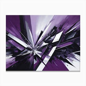 Purple And Black Abstract Painting 8 Canvas Print