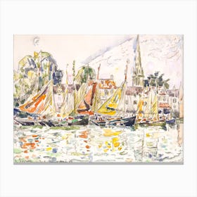 Le Pouliguen Fishing Boats (1928), Paul Signac Canvas Print