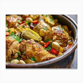 Chicken Stew With Artichokes Canvas Print