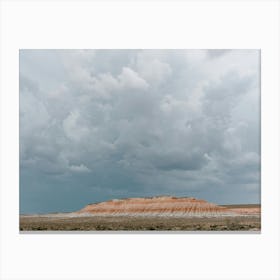 Storm Clouds Over The Desert In Turkmenistan Canvas Print