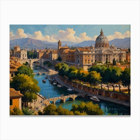 Rome Cityscape Canvas Print