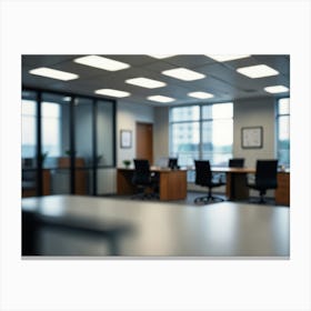 Blurry Office Space Canvas Print