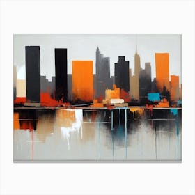 Abstract Cityscape painting 6 Canvas Print