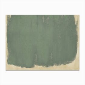 Minimal Abstract Green Colorfield Painting 1 Canvas Print