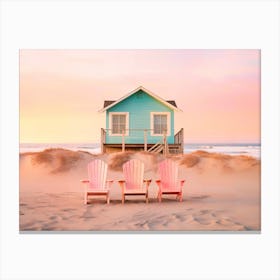 California Dreaming - Pastel Beach Canvas Print