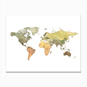 World Map No 46 Canvas Print