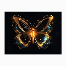 Golden Butterfly 68 Canvas Print