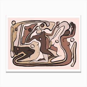 Psychedelic Nudes Shades Bright Canvas Print