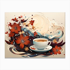 Coffee And Flowers Canvas Print