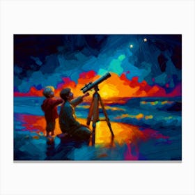 Celestial Siblings: Capturing Brotherhood Beneath the Stars Canvas Print