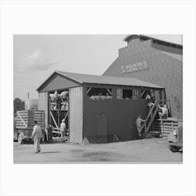 Auction Pavilion, Sikeston, Missouri By Russell Lee Canvas Print