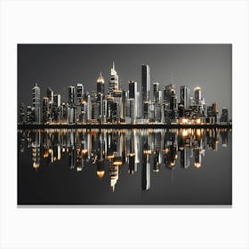 Cityscape At Night 4 Canvas Print