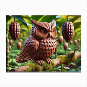Tasty Chocowl Chocolate Owl Canvas Print