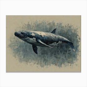 fake whale painting Canvas Print