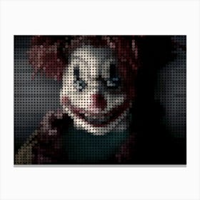 Poltergeist In A Pixel Dots Art Style Canvas Print