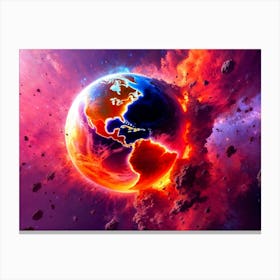 Earth In Space 1 Canvas Print