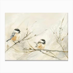 Chickadees 1 Canvas Print