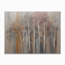 Birch Trees Abstract Forest Canvas Print