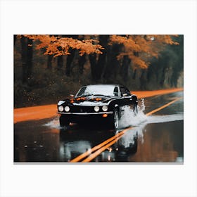 Luxury car in a Rainy Day Canvas Print