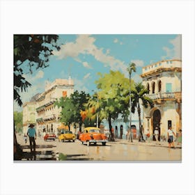Havana Square - expressionism Canvas Print