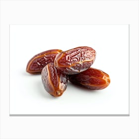 Dates On A White Background Canvas Print