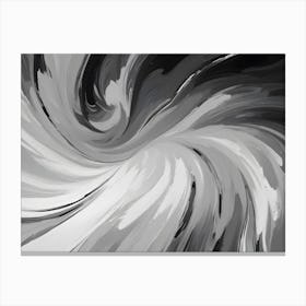 Abstract Black And White Swirling Pattern 8 Canvas Print