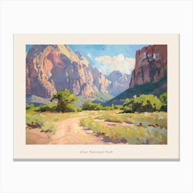 Western Landscapes Zion National Park Utah 1 Poster Canvas Print