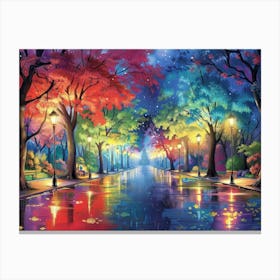 Night In The Park 2 Canvas Print