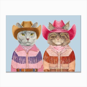 Rodeo Cats 1 Canvas Print