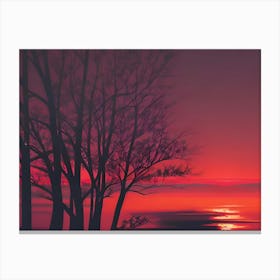 Sunset On The Lake 17 Canvas Print