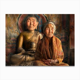 Shantiva zaga, Meditate as Buddha Canvas Print