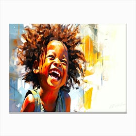 Happy Child Day - Of A Child Laughing Canvas Print