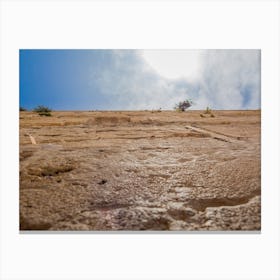 Closeup Low Angle View Of The Western Wall In The Old City Of Jerusalem Israel Canvas Print