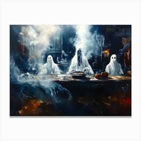 Ghosts At The Table Canvas Print