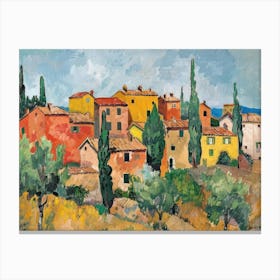Peaceful Provenance Painting Inspired By Paul Cezanne Canvas Print