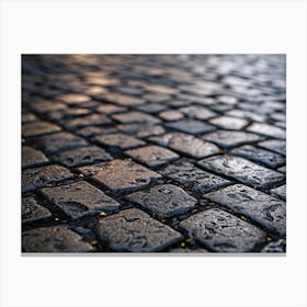 Cobblestones At Dusk Canvas Print