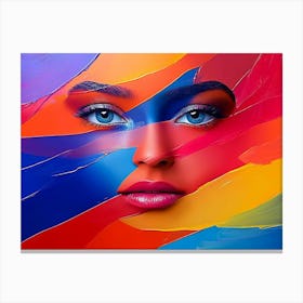 Abstract Of A Woman'S Face Canvas Print