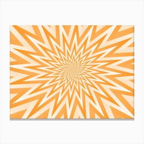 Abstract Orange Geometric Design Background Canvas Print