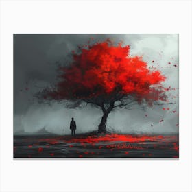 Red Tree 2 Canvas Print