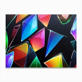 Colorful Triangles 1 Canvas Print