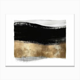 Abstract Black And Gold Painting 98 Canvas Print