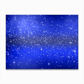 Dark Blue Shades Shining Star Background Canvas Print
