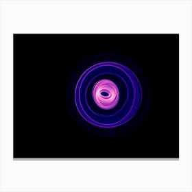 Glowing Abstract Curved Blue And Magenta Lines Canvas Print