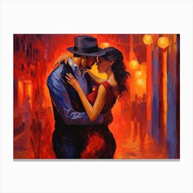 Couple Dancing At Night in Buenos Aires Canvas Print