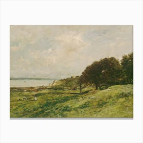 Vintage Painting View Of The Beach Canvas Print