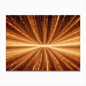 An Abstract Burst Of Golden Light Streaks Across A Dark Background, Creating A Sense Of Speed And Energy Canvas Print