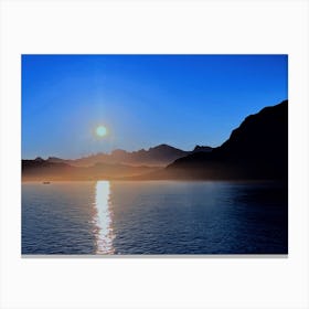 Sunrise Over The Mountains (Greenland Series) Canvas Print