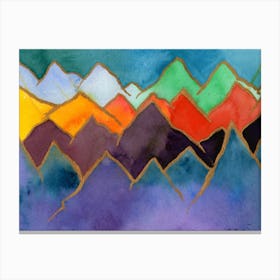 Metallic Mountains Canvas Print